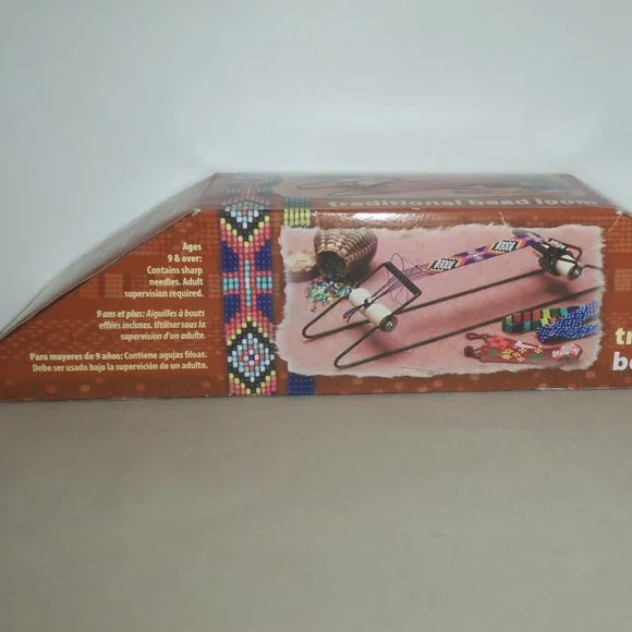 Indian Native TRADITIONAL BEAD LOOM with Loom Beads Thread Needles Instructions - Picture 4 of 7
